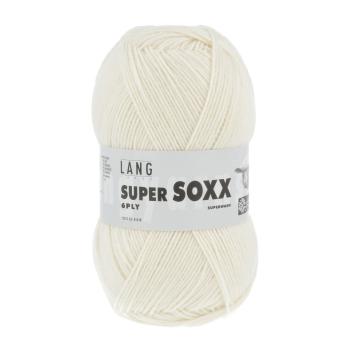 Lang Super Soxx Sockenwolle 6-Fach superwash Fb.94 Wollweiß uni
